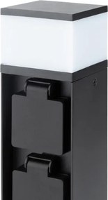 Brilagi - Lampada da esterno con 2 prese SCHUKO, 1x G9/11W/230V, IP44, nera