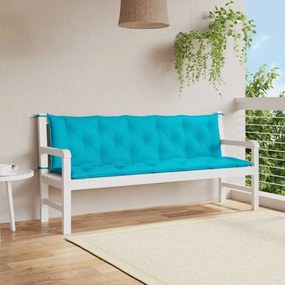 Cuscini Per Panca 2 Pz Turchese İn Tessuto Oxford /