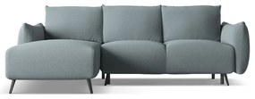 Divano angolare azzurro (con penisola a sinistra) Malie – Makamii