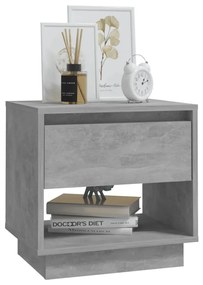 Comodini 2 pz Grigio Cemento 45x34x44 cm in Truciolato