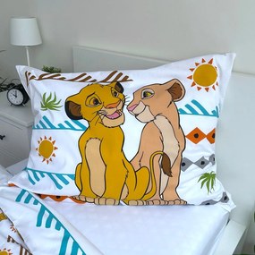 Biancheria da letto per bambini in cotone per letto singolo 140x200 cm Lion King Africa - Jerry Fabrics