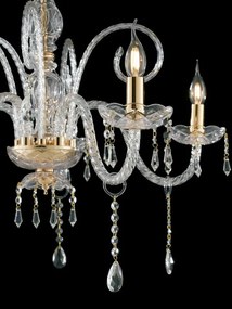 Lampadario Neoclassico Monalisa bianco 5x E14 Ø73cm LUCE AMBIENTE DESIGN
