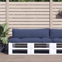 Cuscini per Pallet 2 pz Blu Marino in Tessuto Oxford 378268