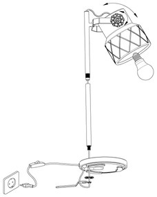 Eglo 39857 - Lampada da tavolo HILCOTT 1xE27/40W/230V