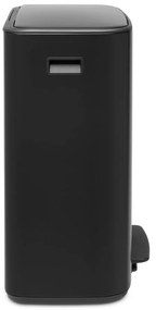 Bidone in acciaio nero opaco per raccolta differenziata 60 l Bo - Brabantia