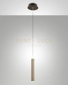 Prado lampada a sospensione nero e ottone satinato 1 luce a led 300...