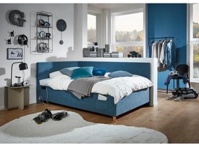 Letto da bambini con sponde blu imbottito con contenitore e rete inclusi 120x200 cm Cool – Meise Möbel