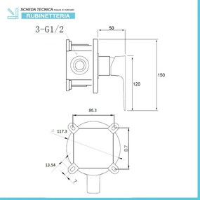 Set miscelatori lavabo bidet e doccia Flat con piletta click clack