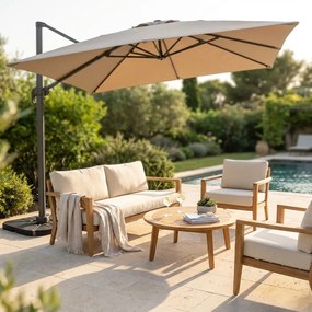 BACTRUS - ombrellone da giardino decentrato 3 x 4 m