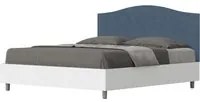 Letto Matrimoniale 160x200 cm con Rete e Contenitore Grace Blu