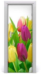 Adesivo per porta Tulips Flowers 75x205 cm