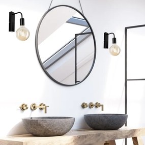 Applique ASTRID 1xE27/60W/230V nero lucido