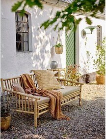 Divano da giardino in bambù di colore beige-naturale Sole - Bloomingville