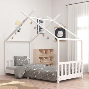 Giroletto Per Bambini Bianco İn Massello Di Pino 90x200 Cm /