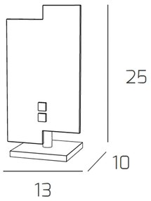 Abatjour Moderno Tetris Color Metallo Cromo Vetro Bianco 1 Luce G9