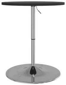 Tavolino bar nero 60x60x90 cm legno multistrato acciaio cromato