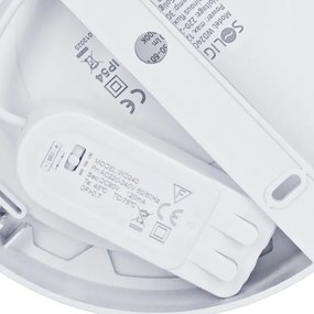 Solight WD240-S - Pannello LED 2 in 1 LED/12W/230V 3000/4000/6000K Ø17 cm IP54 argento
