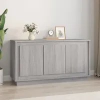 Credenza Grigio Sonoma 102x35x55 cm in Legno Multistrato 831891