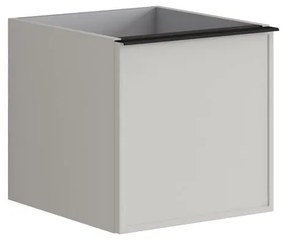 Struttura semi colonna da bagno Pixel2 cassetti laccato opaco grigio pastello L 40 x H 40 x P 45.5 cm