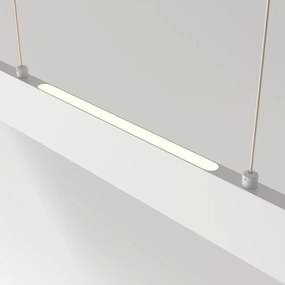 Lampadario A Sospensione Moderno Step Metallo Bianco Luce Led Integrato 30W
