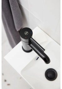 KFA Armatura 5032-815-81 - Rubinetto del lavandino + scarico MOZA 15,2 cm opaco nero