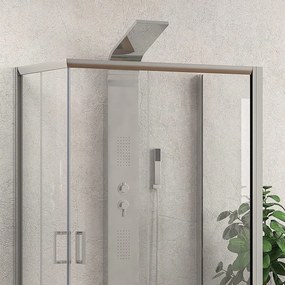 Box doccia 3 lati 70x70x70 altezza 180 cristallo trasparente K410 - KAMALU