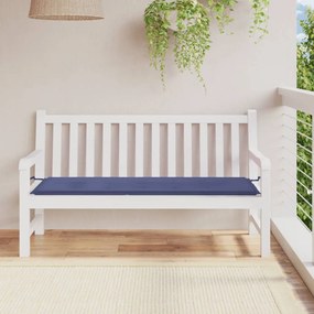 Cuscino Panca Da Giardino Blu Marino 150x50x3 Cm Tessuto Oxford /