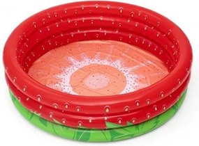 Bestway Piscina Gonfiabile Infantile 3 Anelli Fragola 168x38 cm +2 Anni Giardino 51145