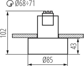 Kanlux 27578 - Luce da incasso MINI RITI 1xGU10/25W/230V nera