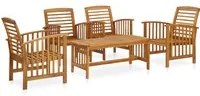 Set Divani da Giardino 5 pz in Legno Massello di Acacia 3057974