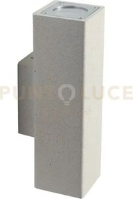 Applique biemissione oakland bianca 2 luci attacco gu10 ip65 7,5x10...