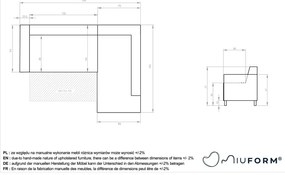 Divano angolare grigio chiaro allungabile e con contenitore (penisola a destra/a L) Classy Sophie – Miuform