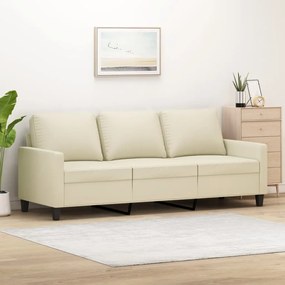Divano A 3 Posti Crema 180 Cm İn Similpelle /
