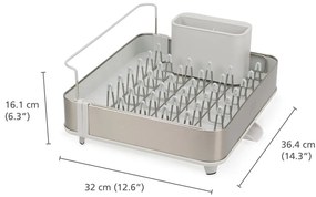 Scolapiatti in metallo argentato Extend - Joseph Joseph