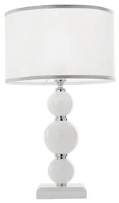 Lampada da tavolo 25x44 cm TEBE in vetro lavorato a mano Bianco