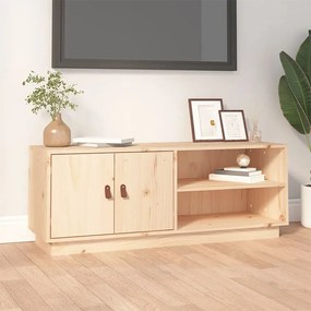 Mobile Porta Tv 105x34x40 Cm İn Legno Massello Di Pino /