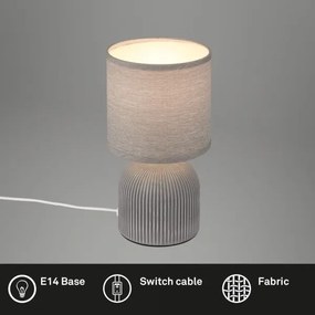 Brilo - Lampada da tavolo INO 1xE14/10W/230V grigia