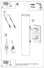 Sollux SL.1202 - Applique LAGOS 2xGU10/10W/230V oro