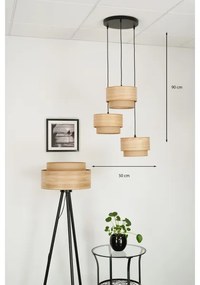Brilagi - Lampadario a cavo MONTANA BOHO 3xE27/15W/230V marrone/nero