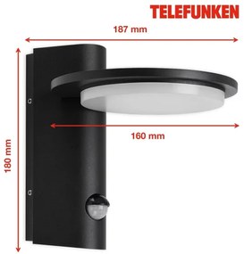 Telefunken 312505TF-LED Applique da esterno con sensore LED/10W/230V IP44