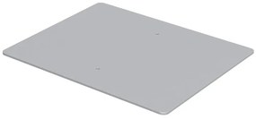 Piastra di fissaggio L 40 x P 45 cm in acciaio argento