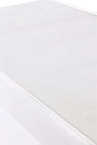 Lettino Prendisole In Alluminio E Textilene Imbottito Con Ruote Summer Bianco