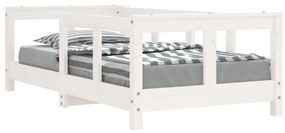 Giroletto per bambini bianco 70x140cm in legno massello di pino