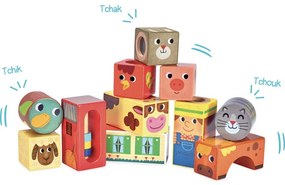 Vilac - cubetti sonori di legno - Fattoria