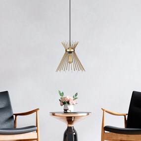 Lampada a sospensione in metallo color oro Izmir - Squid Lighting