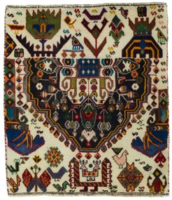 Shiraz Tappeto persiano 70x60 Rosso (Iran) Annodato A Mano