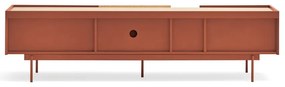 Tavolo TV in rovere color mattone naturale 180x45 cm Otto - Teulat
