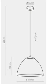 Lampadario su filo FARO 1xE27/60W/230V nero