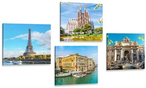 Set di quadri – Monumenti storici in colori splendidi
