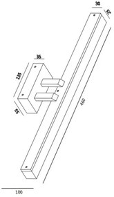 Fabas 3362-26-138 - Lampada LED per specchio da bagno SAURA LED/10W/230V